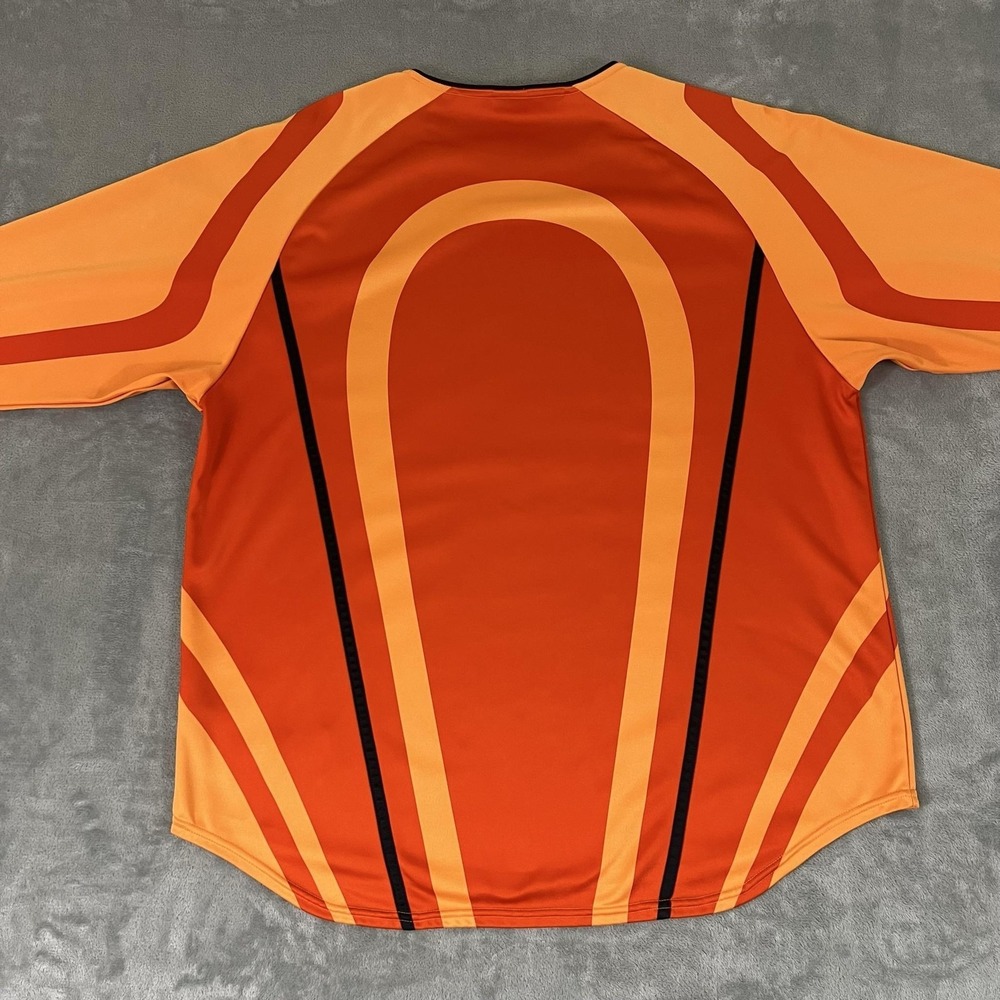 Vintage Nike Shirt Mens XL Orange Long Sleeve Soccer Goalkeeper Jersey Y2K - Picture 6 of 9